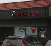 Store front for TJ Nails and Spa