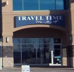 Store front for Travel Time Inc.